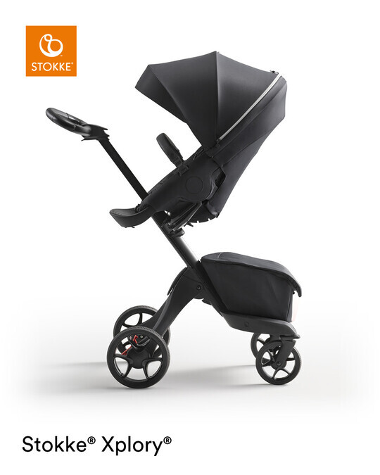 Stokke Xplory X Pushchair & Carry Cot- Rich Black image number 2